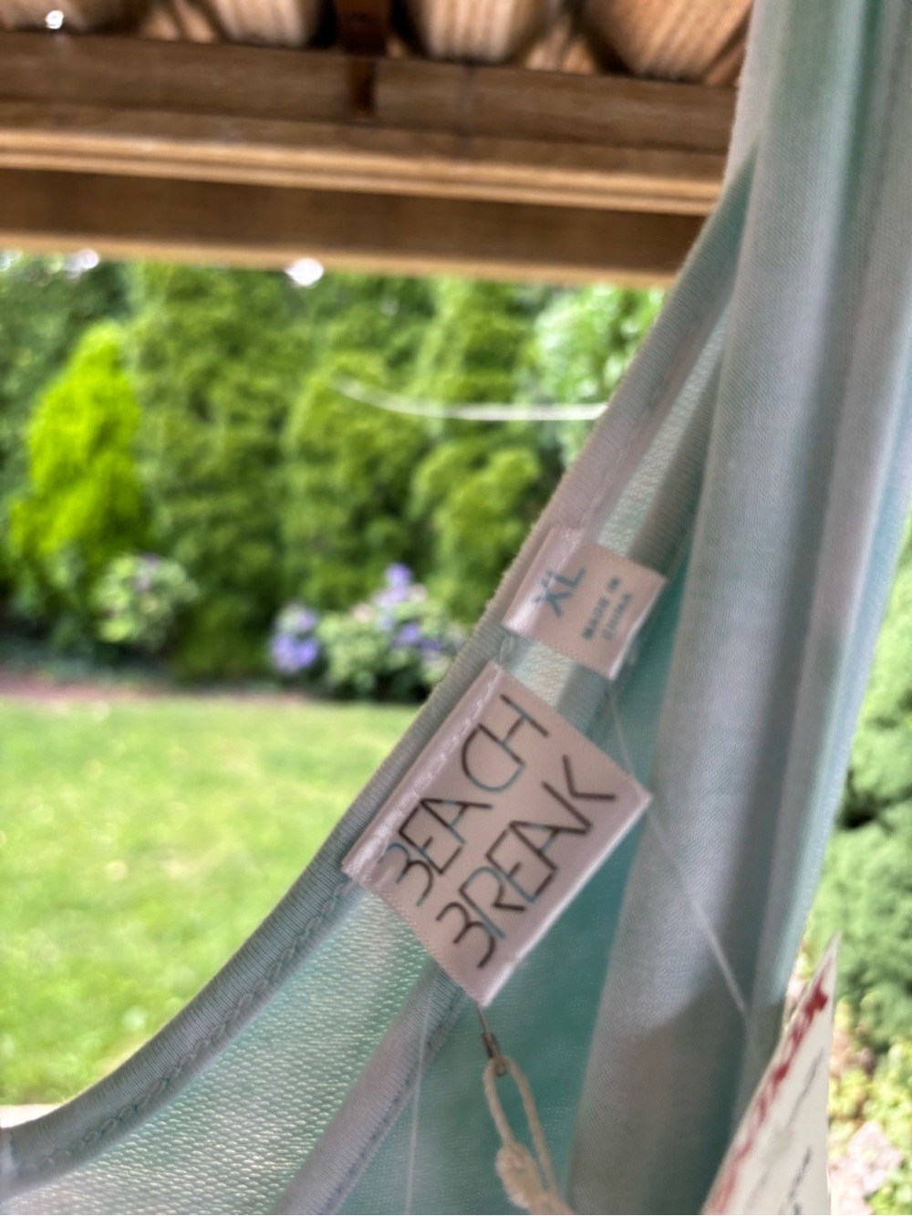 Women's Mint Tie-Dye Maxi Dress - Sleeveless V-Neck - Picture 4 of 5